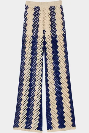 Sandro Palmier Open-Weave Pants