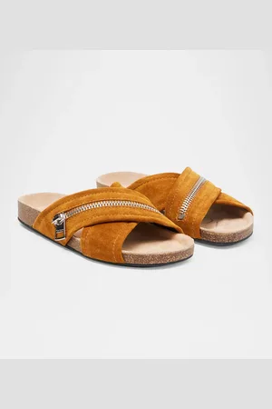 J.W.Anderson Biker Suede Zipper Crisscross Sandals
