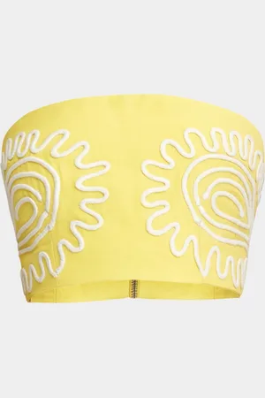 Significant Other Carly Embroidered Strapless Top