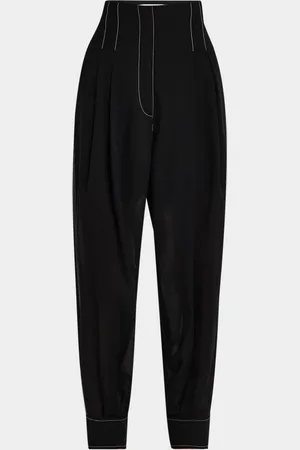 Serafini Pleated Tapered-Leg Trousers