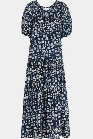 APIECE APART Uva Tiered Abstract-Print Maxi Dress