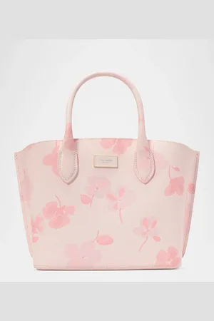 Kate Spade Suite spring pansies leather crossbody tote bag