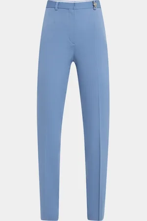 VERSACE Stretch-Wool Gabardine Straight-Leg Ankle Pants