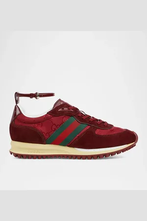 Gucci Suede Re-Motion Ankle Strap Sneakers