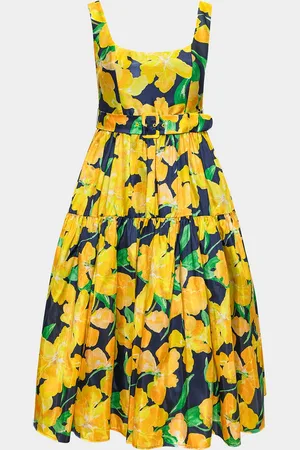 Hutch Alice Belted Floral-Print Midi Dress