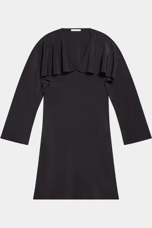 Helmut Lang Long-Sleeve Silk Scarf Dress