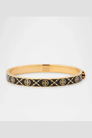 Tory Burch T Monogram Hinge Bracelet, White