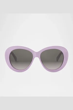 Céline Triomphe Logo Oval Acetate Sunglasses