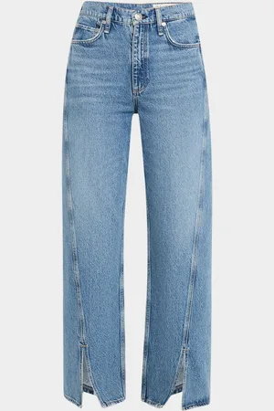 RAG&BONE Shea High-Rise Straight Slit-Hem Jeans