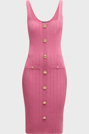 Retrofete Laney Metallic Knit Midi Bodycon Dress
