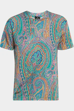 Etro Arnica Paisley Jersey Short-Sleeve T-Shirt
