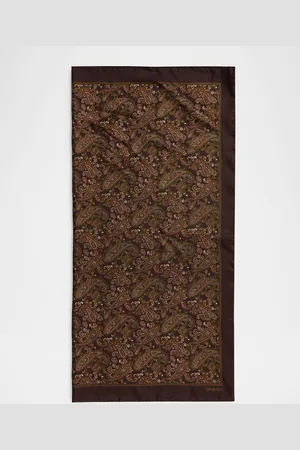 Saint Laurent Paisley-Print Silk Scarf