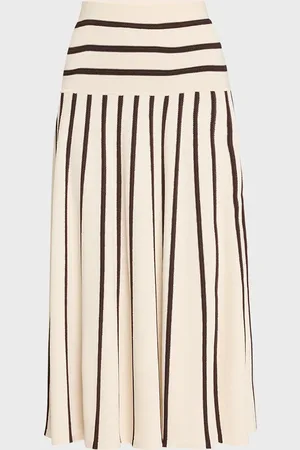 ZIMMERMANN Illuminate Stripe Midi Skirt