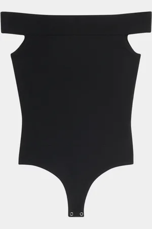 Michael Kors Off-The-Shoulder Superfine Merino Knit Bodysuit