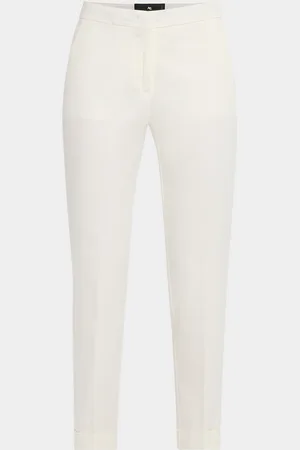Etro Mid-Rise Stretch Cotton Poplin Cuffed Cigarette Pants
