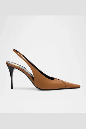 Saint Laurent Babylone Leather YSL Slingback Pumps