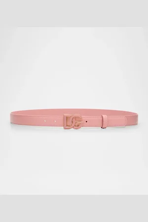 Dolce & Gabbana DG Logo Calfskin Leather Belt