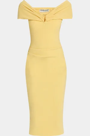 CHIARA BONI Kyoji Off-Shoulder Midi Sheath Dress