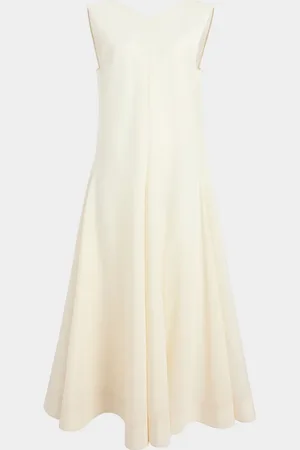 Khaite Mellie Open-Back Sleeveless A-Line Maxi Dress