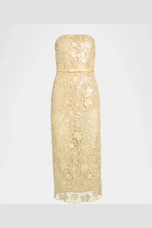 Retrofete Rowen Sequined Lace Midi Dress