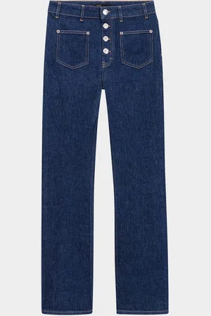 Maje Passionbrut Straight-Leg Raw Denim Jeans