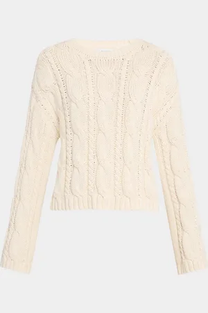 NAADAM Cable-Knit Luxe Cotton Crewneck Sweater
