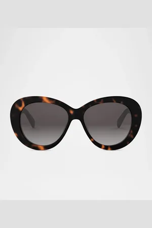 Céline Triomphe Logo Oval Acetate Sunglasses