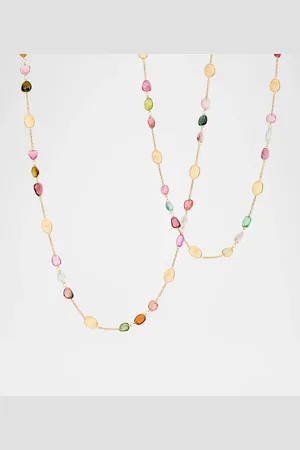 Marco Bicego 18K Long Lunaria Necklace with Mixed Tourmalines