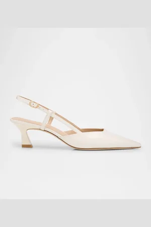 Stuart Weitzman Vinnie Patent Kitten Slingback Pumps