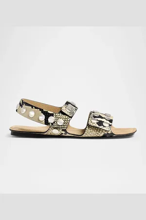 Khaite Boden Studded Leather Flat Sandals