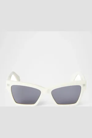 OFF-WHITE Cincinnati Logo-Print Cat-Eye Sunglasses