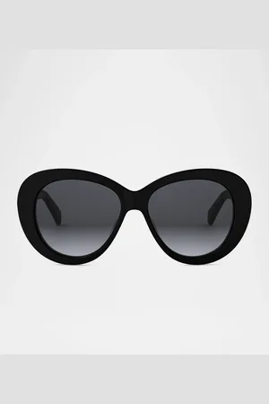 Céline Triomphe Logo Oval Acetate Sunglasses