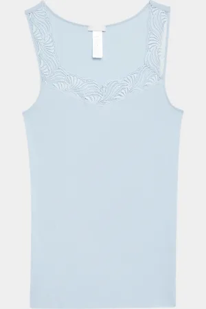 Hanro Cotton Delight Lace-Trim Tank Top