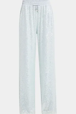 Kiton Sequined Straight-Leg Drawstring Pants