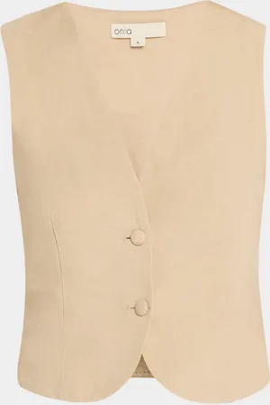 ONIA Air Linen Relaxed Vest