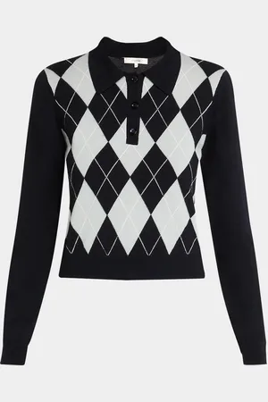 Frame The Argyle Polo Sweater