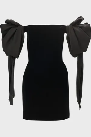 Carolina Herrera Bow Off-The-Shoulder Mini Dress