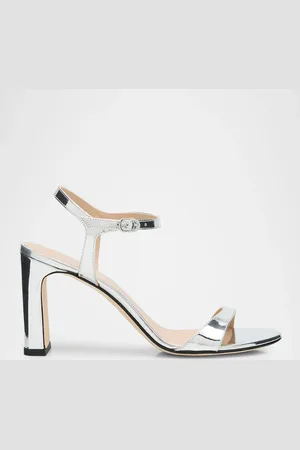 Stuart Weitzman Babette Metallic Ankle-Strap Sandals