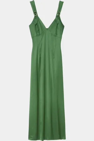Sandro Cecile Buckle-Strap Midi Dress