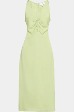 Reiss Pari Sleeveless Ruched Midi Dress