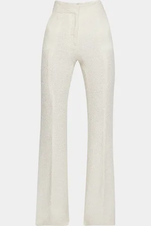 GABRIELA HEARST Rhein Flared Textured Silk Pants