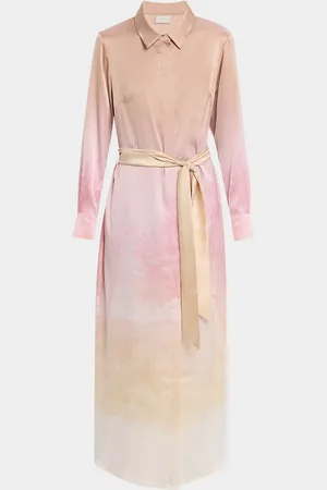 PIERRE-LOUIS MASCIA Ombre Landscape-Print Midi Shirtdress
