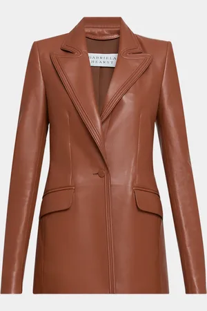GABRIELA HEARST Isara Leather Single-Breasted Blazer