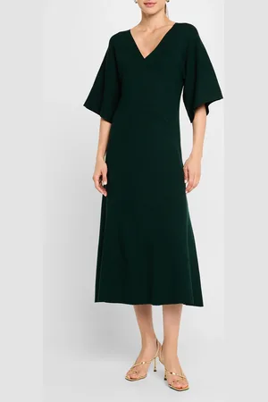 ELIE TAHARI The Everly Kimono-Sleeve Midi Sweater Dress