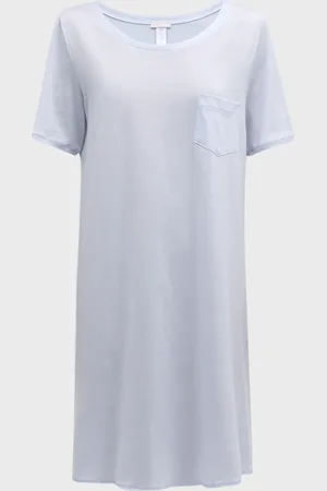Hanro Cotton Deluxe Short-Sleeve Big Sleepshirt