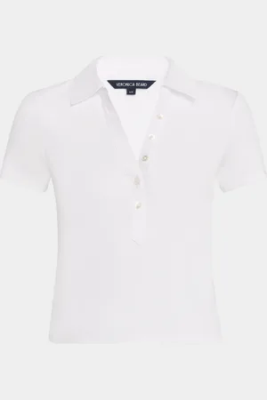VERONICA BEARD Kearney Short-Sleeve Polo Tee