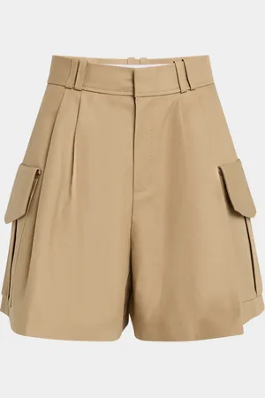 DICE KAYEK High-Rise Pleated Cargo Shorts