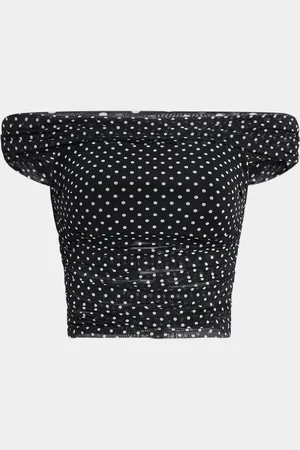ALICE+OLIVIA Isadola Folded Off-Shoulder Ruched Top