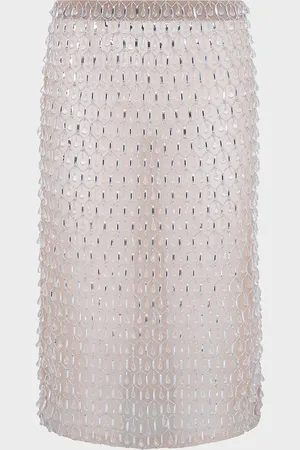 Des Phemmes Drop Embroidery Midi Skirt