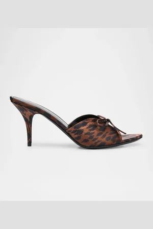 Balenciaga Knife Leopard Bow Stiletto Sandals